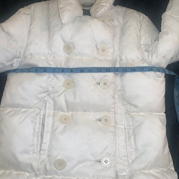 VINTAGE WHITE DOWN QUILTED PUFFER PARKA JACKET S - Picture 4 of 9